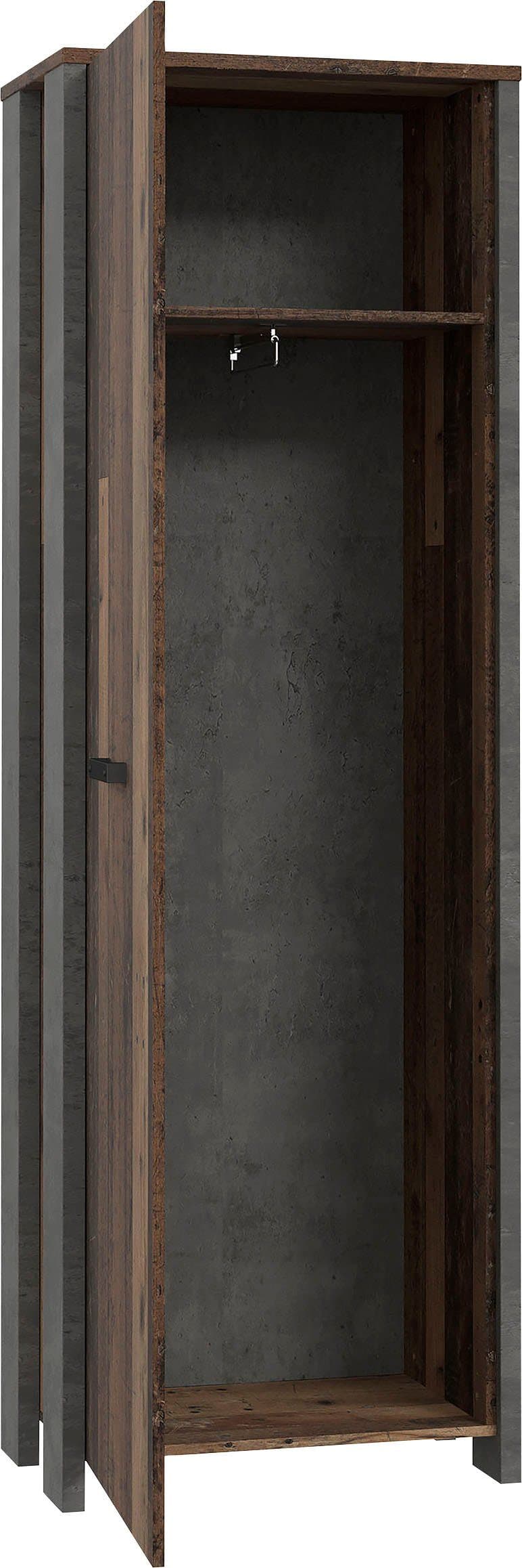 FORTE Garderobenschrank Clif | Holztöne