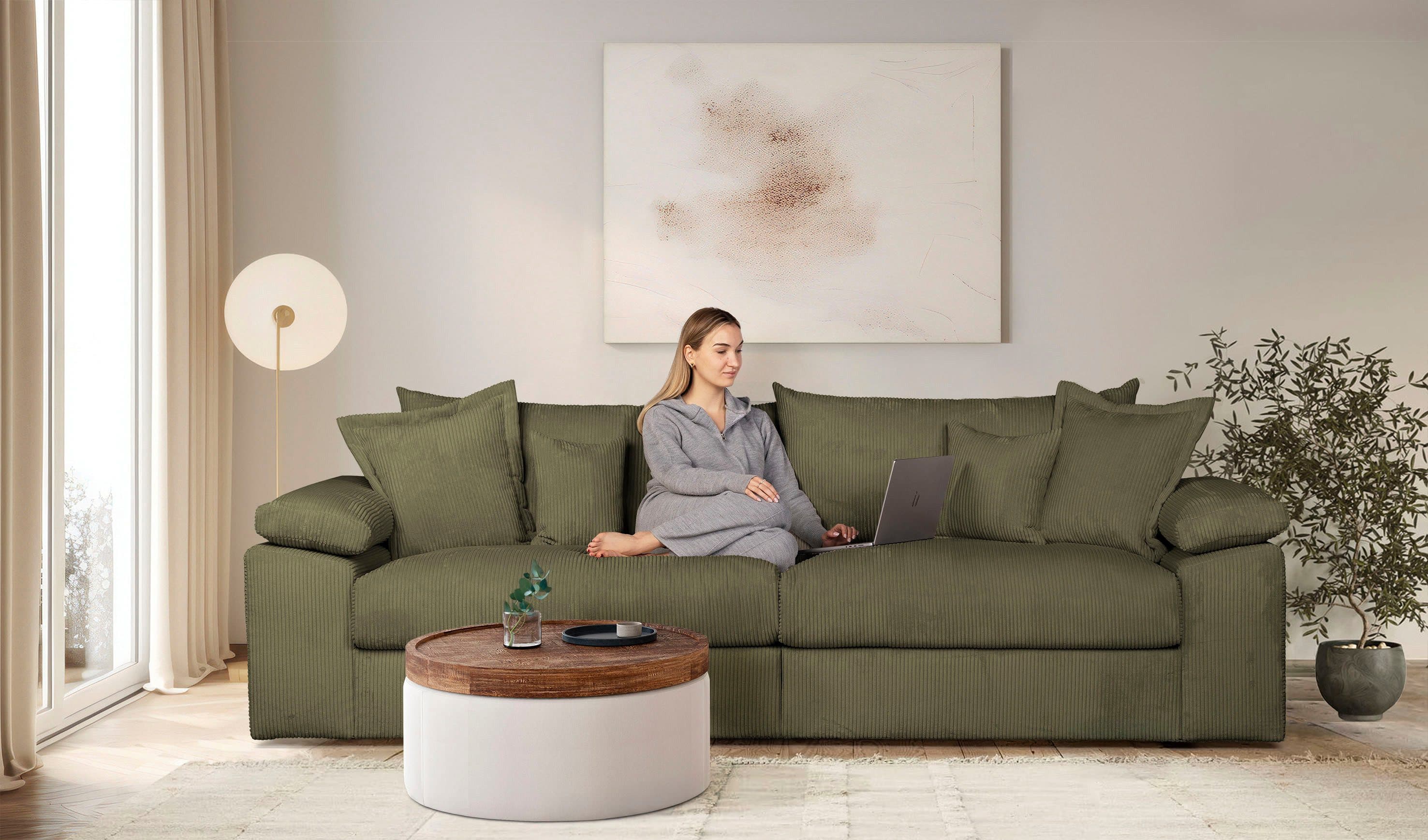 Home affaire Big-Sofa Soft&Cosy XL | Grün