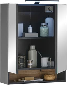 BASIC by Balculina Spiegelschrank Denver | Schwarz