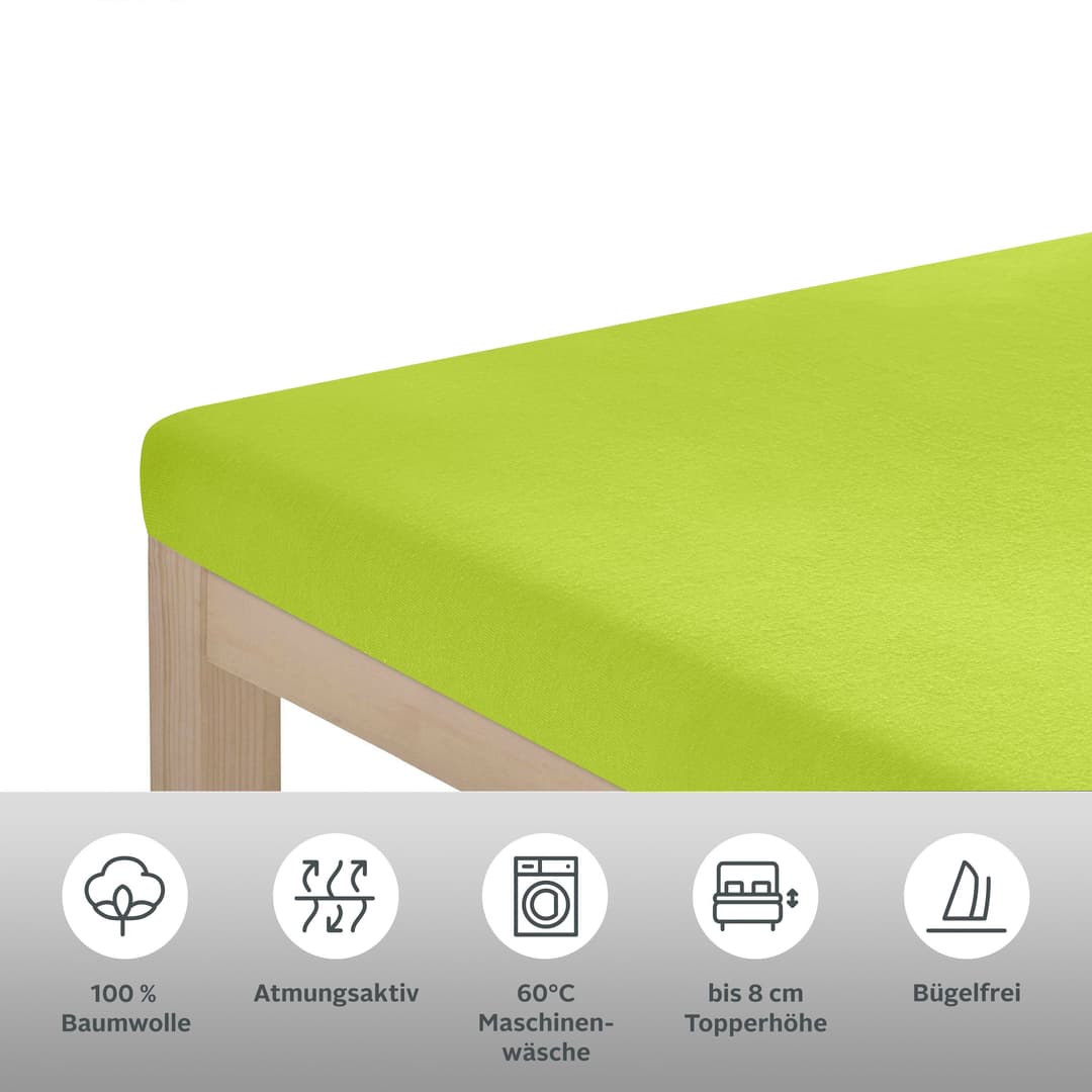 OTTO home Spannbettlaken Topper Basic | Grün