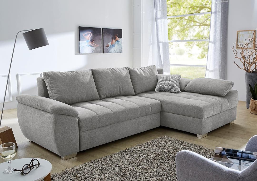 Jockenhöfer Gruppe Ecksofa Alster | Grau