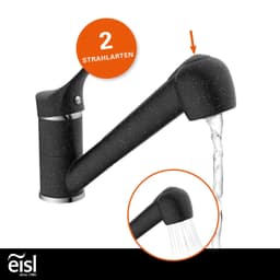 Eisl Spültischarmatur GRANIT Niederdruck | Schwarz