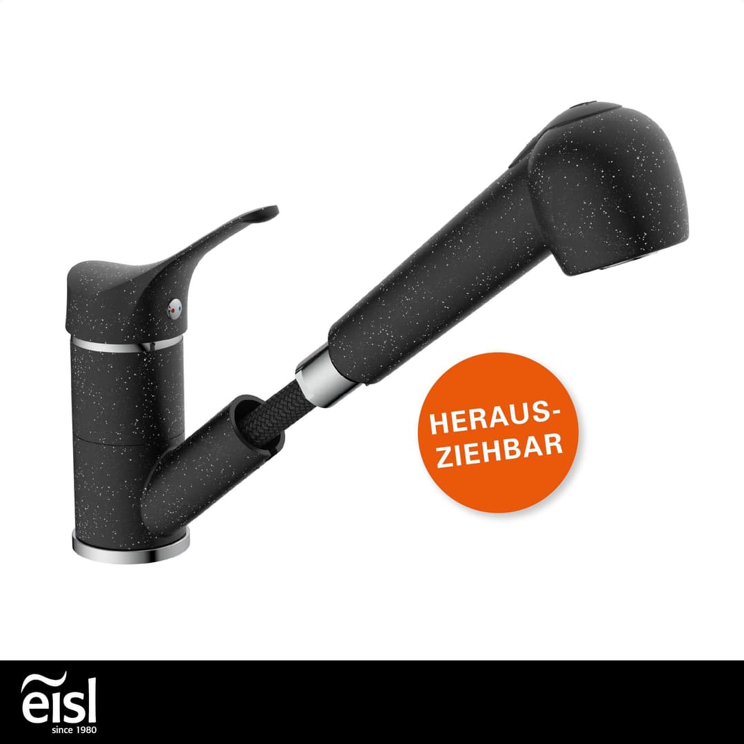 Eisl Spültischarmatur GRANIT Niederdruck | Schwarz
