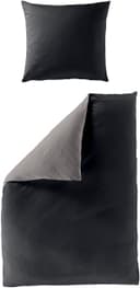BIERBAUM Wendebettwäsche Modern Uni | Schwarz