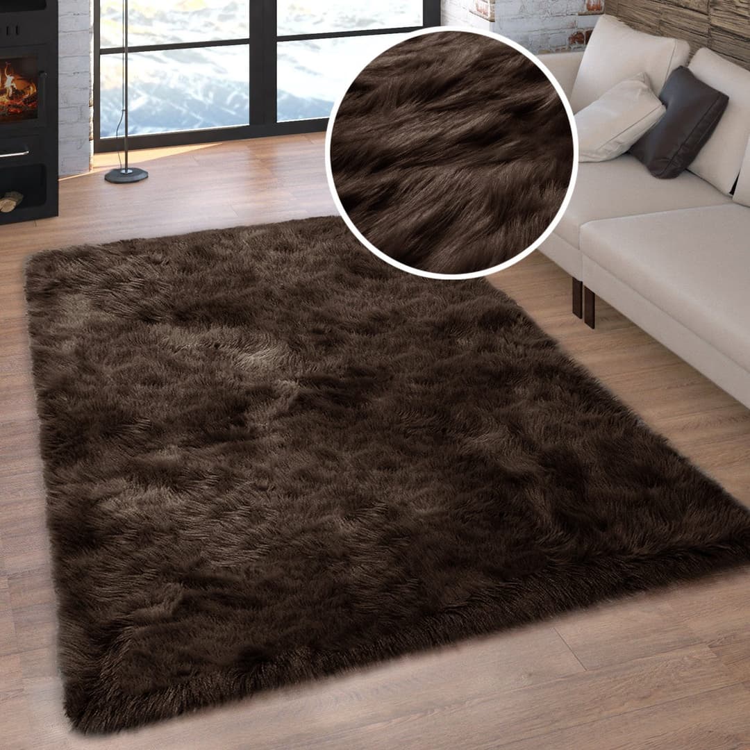 OTTO home Hochflor-Teppich Valeria | Braun