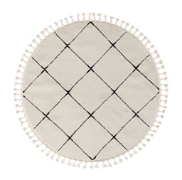 Myflair Möbel & Accessoires Hochflor-Teppich Moroccan Square | Weiß