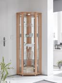 fif möbel Eckvitrine TRIO | Holztöne 2