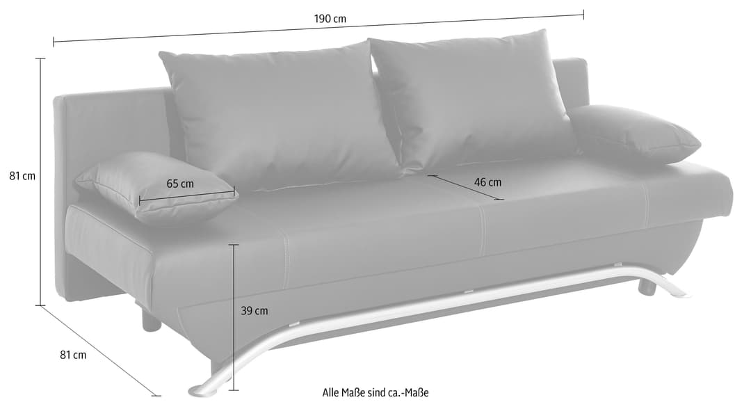 Jockenhöfer Gruppe Schlafsofa Nancy | Weiß