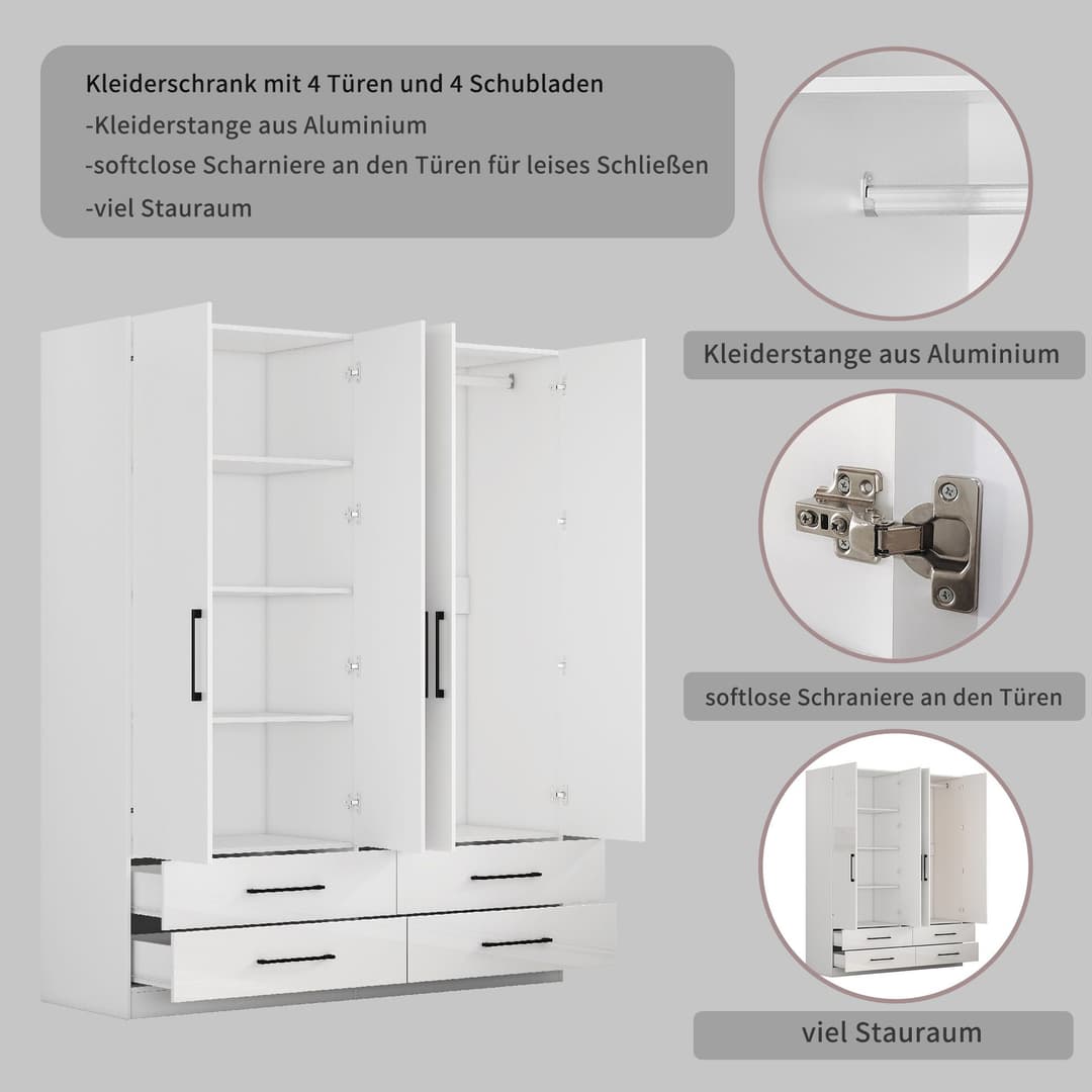 OTTO home Kleiderschrank Sylt | Weiß