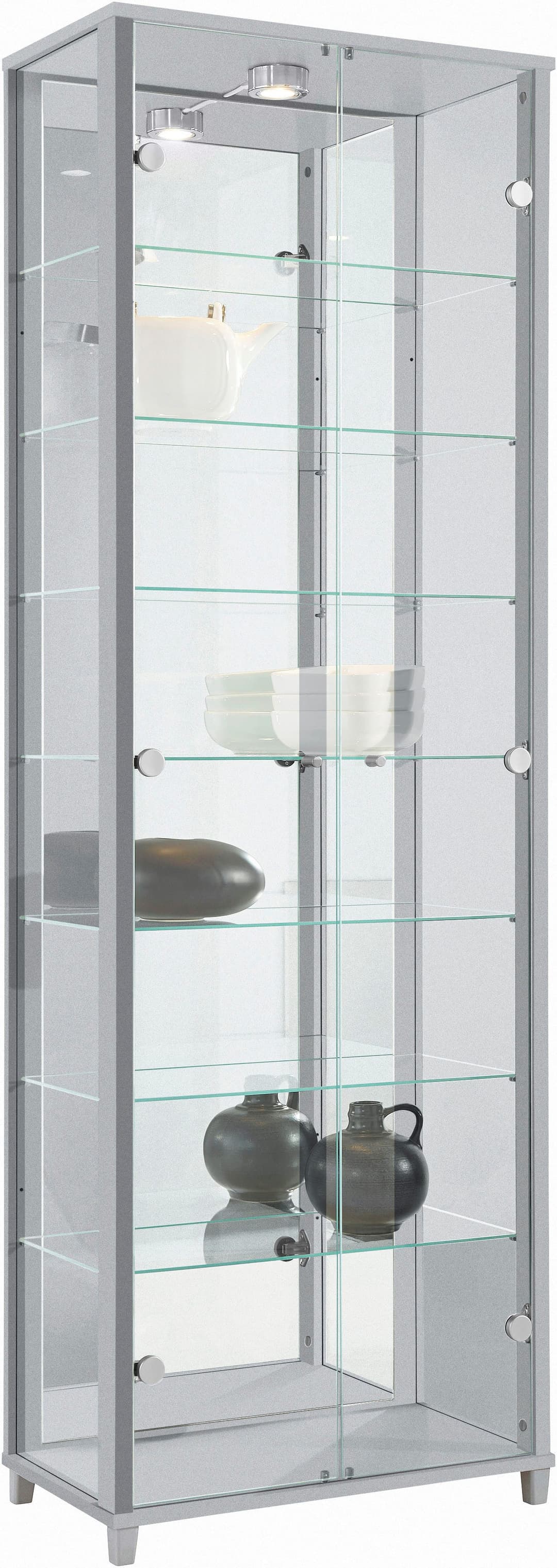 fif möbel Vitrine OPTIMA | Silber