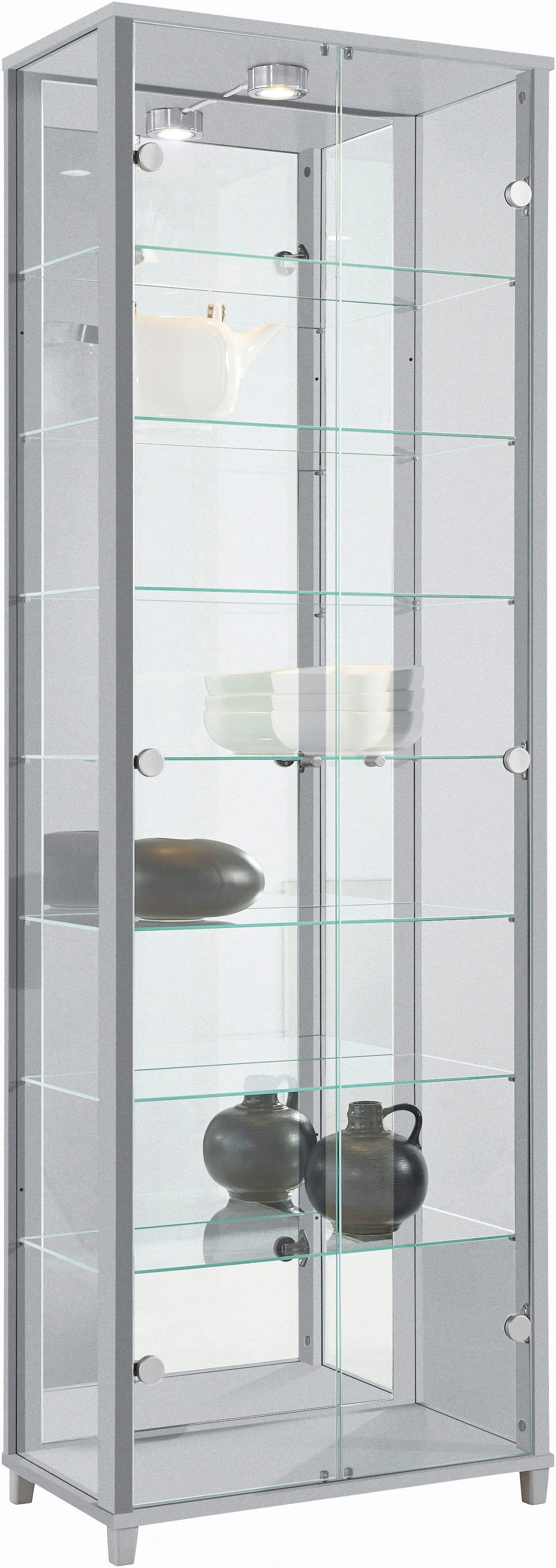 fif möbel Vitrine OPTIMA | Silber