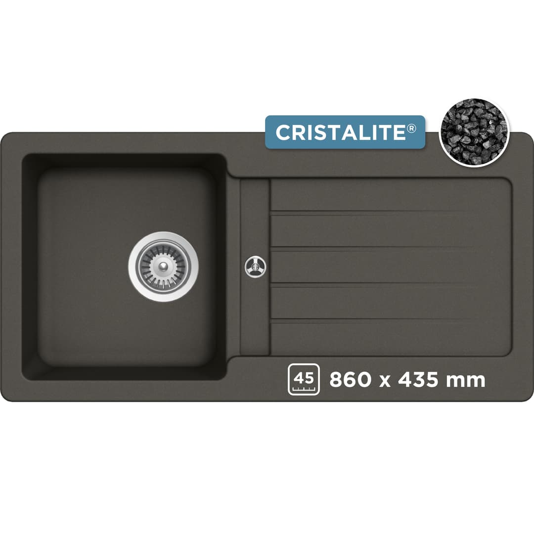 Schock Granitspüle Typos D-100 S | Schwarz