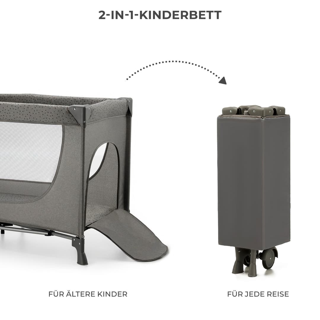 Kinderkraft JOY 2 Reisebett | Grau