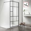 welltime Walk-in-Dusche Tetra | Schwarz