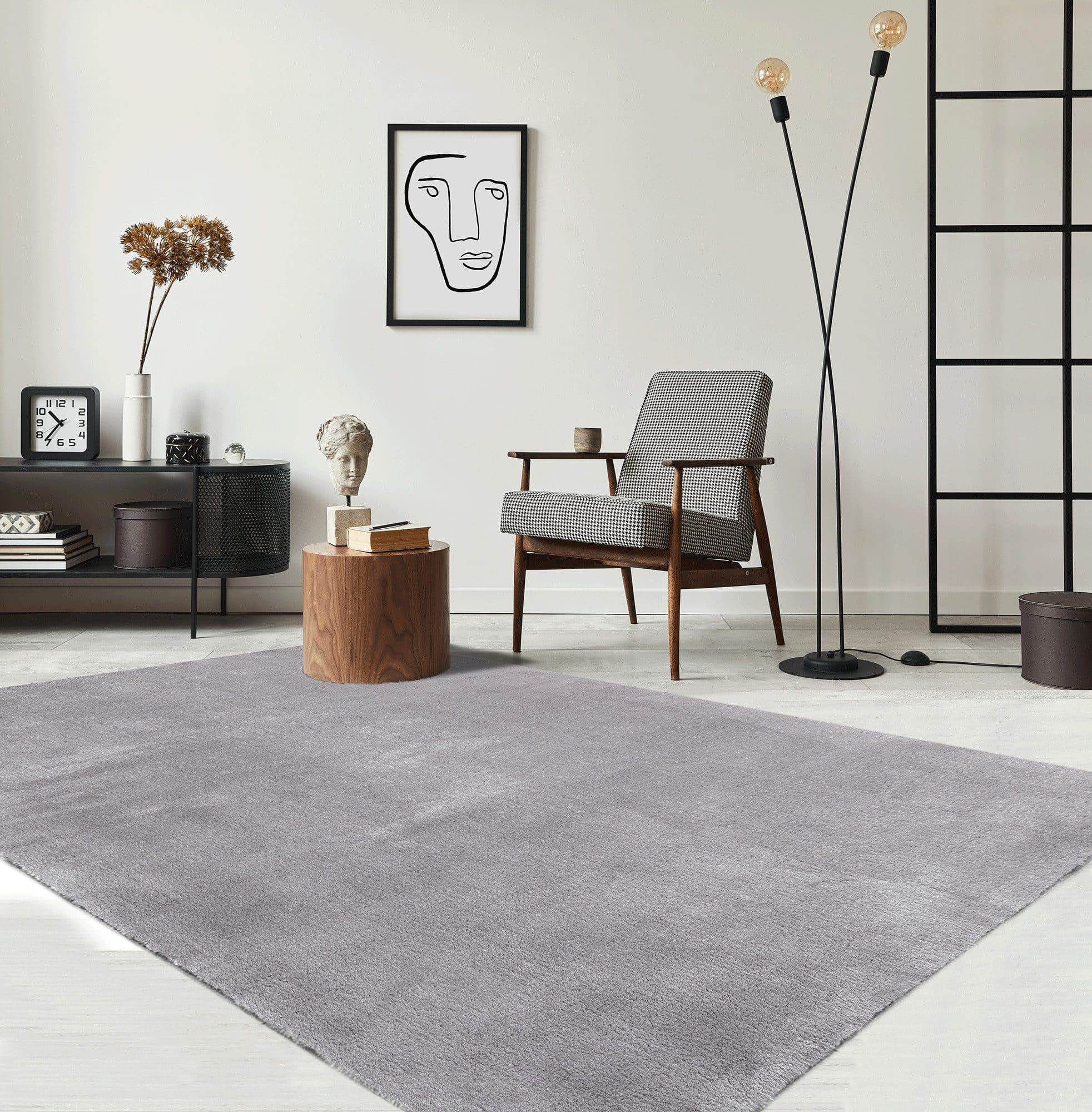 the carpet Teppich Relax | Grau