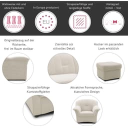 DOMO collection Sessel Flores | Schwarz