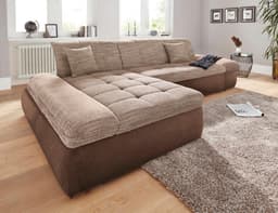 DOMO collection Ecksofa PB Moric | Braun