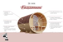 KONIFERA Fasssauna Lathy XL | Holztöne