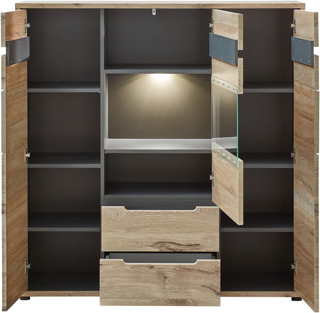 Innostyle Highboard BELLANO | Holztöne