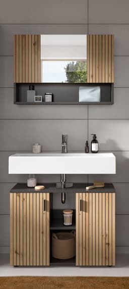 welltime Badmöbel-Set MANI | Holztöne