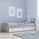 FORTE Stauraumbett Jugendbett | Holztöne