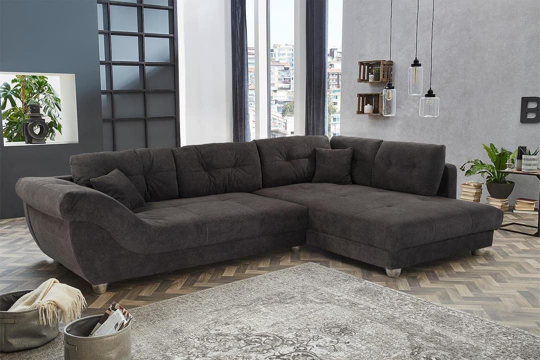 Jockenhöfer Gruppe Ecksofa Siena | Grau