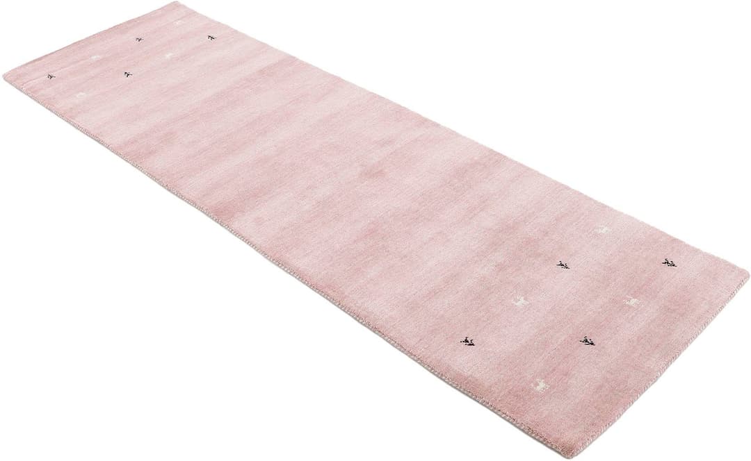 carpetfine Wollteppich Gabbeh Uni | Rosa