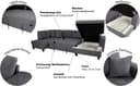 Trends by HG Wohnlandschaft Moritz U-Form | Grau 3