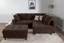 COLLECTION AB Ecksofa Toni L-Form | Braun
