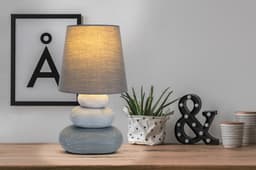 näve LED Tischleuchte Stoney | Grau