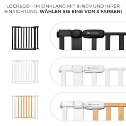 Kinderkraft Türschutzgitter LOCK & GO | Holztöne