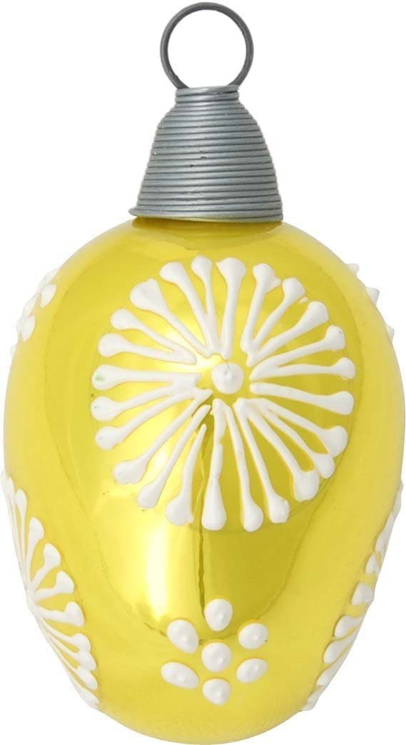 Krebs Glas Lauscha Osterei Floral | Mehrfarbig