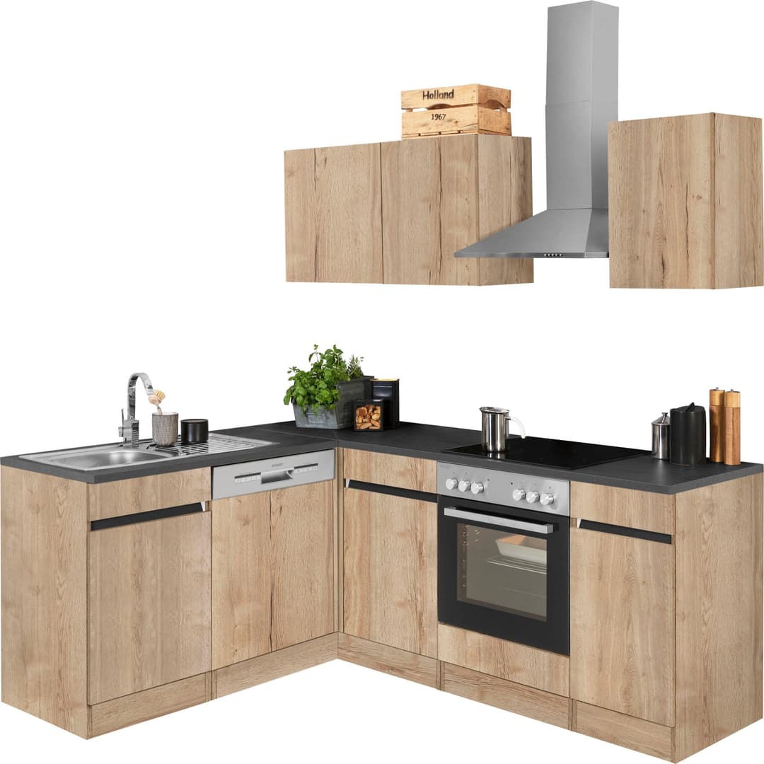 OPTIFIT Winkelküche Roth | Holztöne