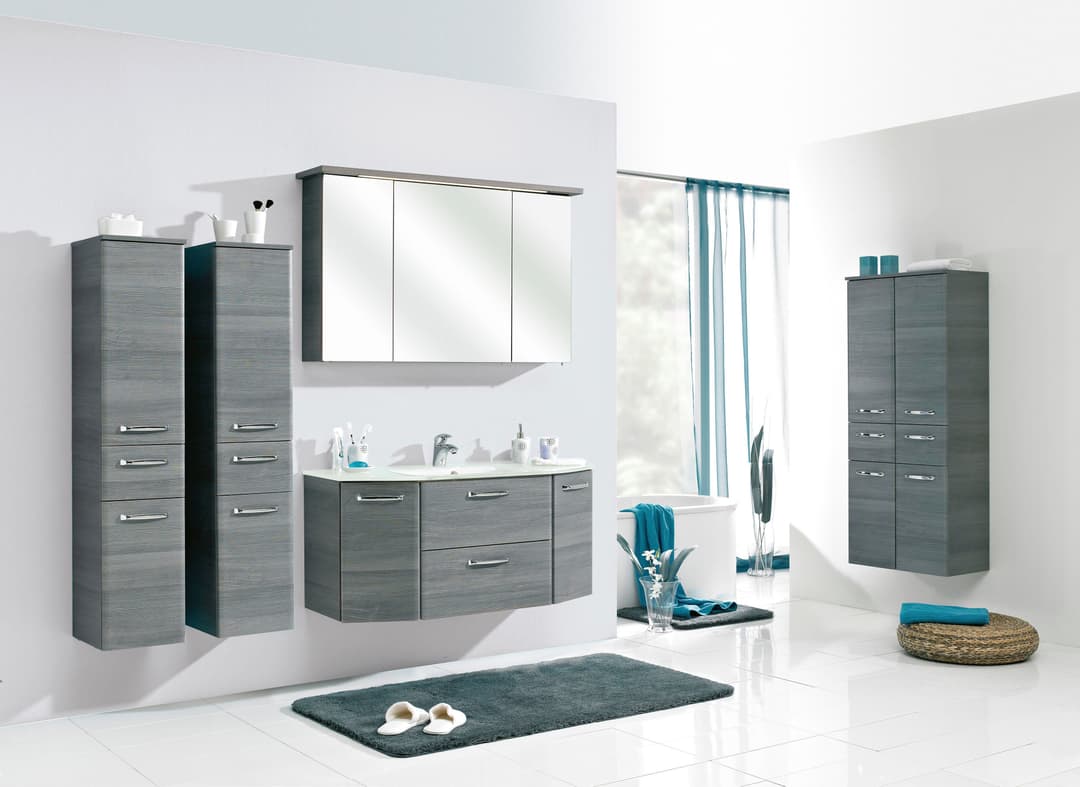 Saphir Quickset Midischrank | Grau