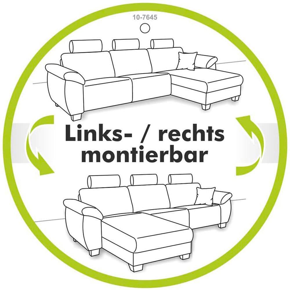 Jockenhöfer Gruppe Ecksofa Heidelberg L-Form | Braun