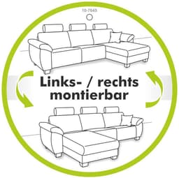 Jockenhöfer Gruppe Ecksofa Heidelberg L-Form | Braun