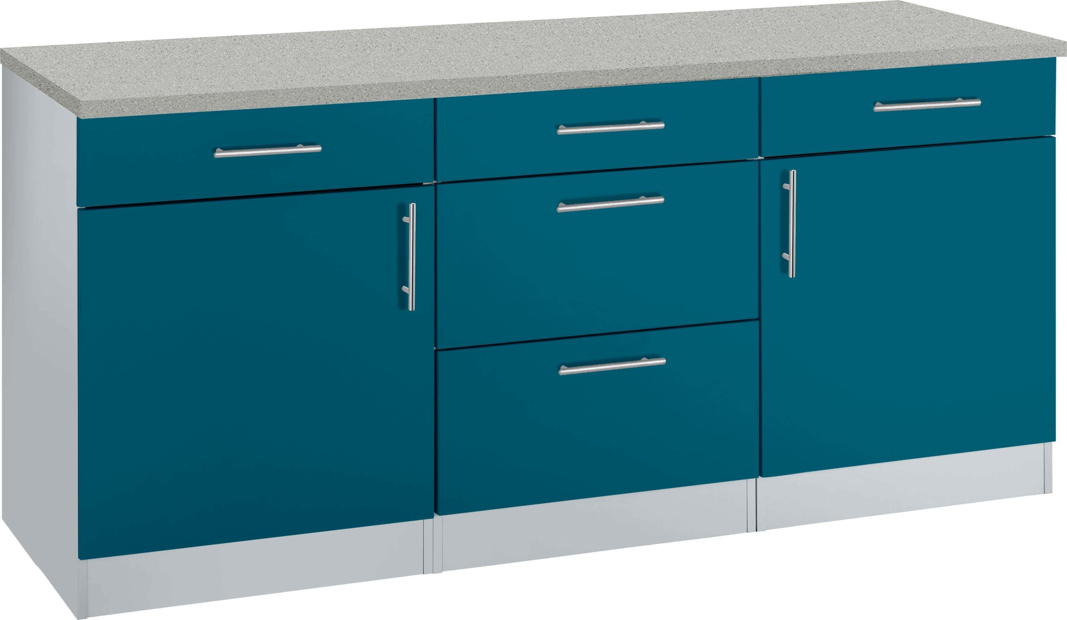 wiho Küchen Unterschrank Kiel | Blau