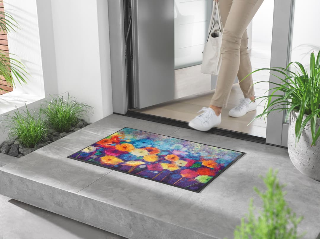 wash+dry by Kleen-Tex Fußmatte Flowerlover | Mehrfarbig