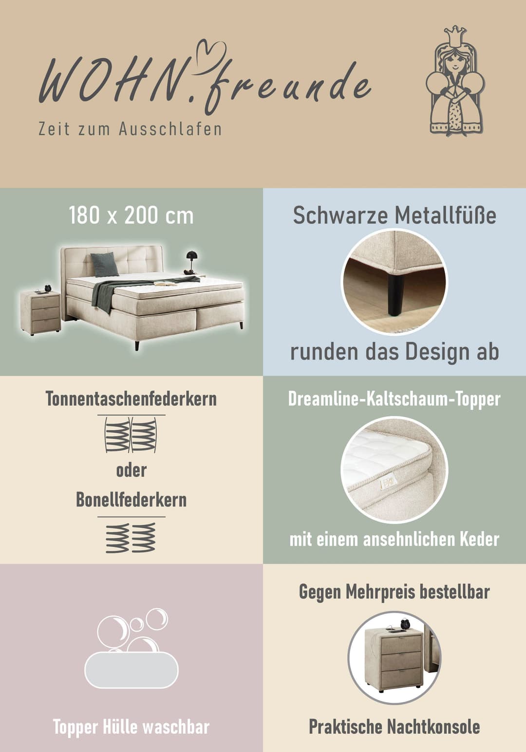 Jockenhöfer Gruppe Boxspringbett Capello | Grau