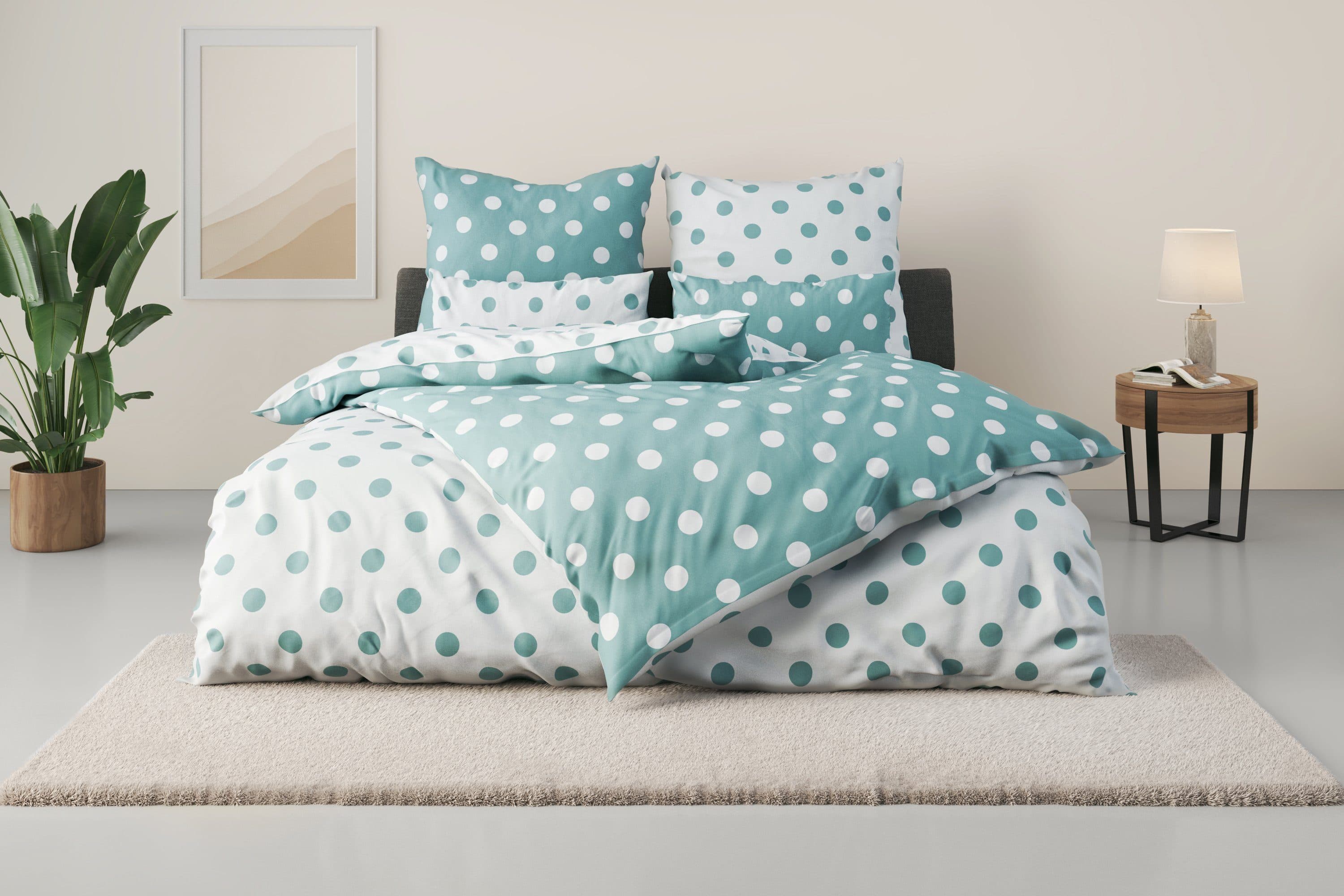 OTTO home Wendebettwäsche Dots | Blau