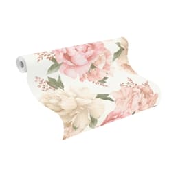 Rasch Papiertapete mit großen Blumen 278705 | Rosa