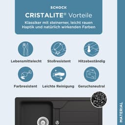 Schock Granitspüle COMO D-100 | Schwarz