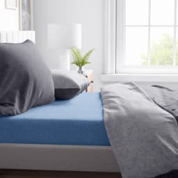 SETEX Spannbettlaken Feinbiber | Blau