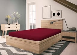 SETEX Bettlaken Feinbiber Melange Spannbetttuch | Rot