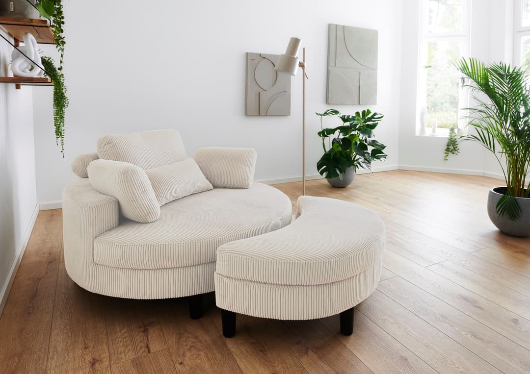 ATLANTIC home collection Loveseat Ravi Sessel | Beige