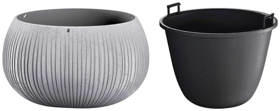 Prosperplast Blumentopf Beton Bowl | Grau