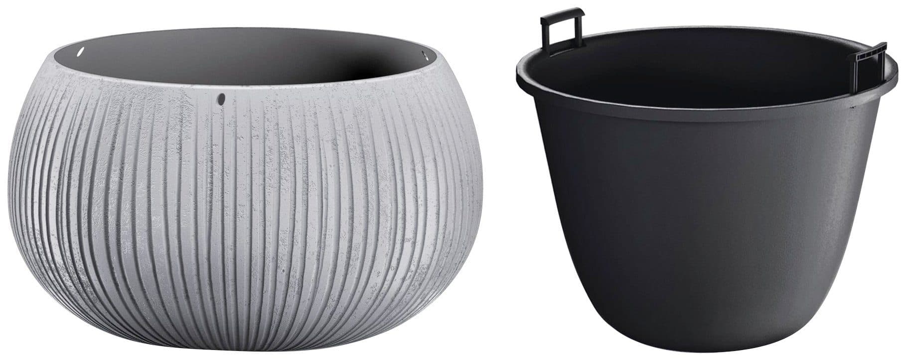 Prosperplast Blumentopf Beton Bowl | Grau