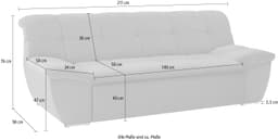 DOMO collection 2-Sitzer Sofa Splash | Schwarz