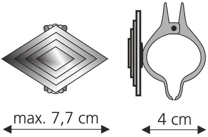 Liedeco Dekoklammer Rhombus | Silber