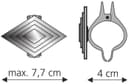 Liedeco Dekoklammer Rhombus | Silber 2